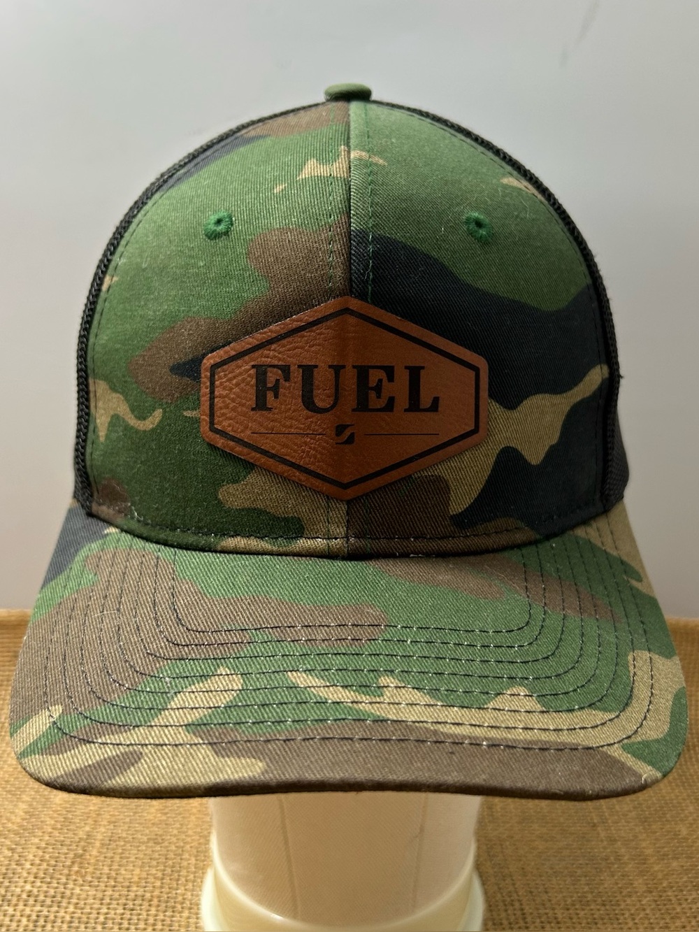 Fuel Patch Trucker Snapback Hat Camo Charleston SC Mesh OSFA Bar Deadstock New